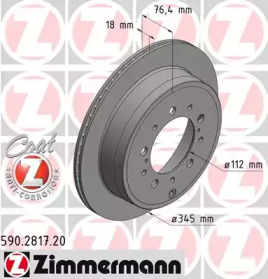 590281720 ZIMMERMANN Диск гальмівний