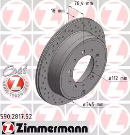 590281752 ZIMMERMANN диск гальмівний SPORT Z