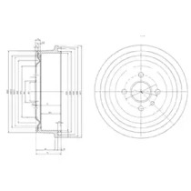BF103 DELPHI DELPHI OPEL гальмівний барабан задній Kadett, Record, Ascona, Combo (230*60)