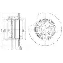 BG3629 DELPHI DELPHI BMW Диск тормозной задн.X5 E53 (324*12)
