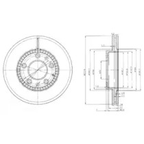 BG3724 DELPHI DELPHI MAZDA  диск гальмівний перед. (вентил.) 323, 626, Premacy, 6