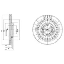 BG3847 DELPHI DELPHI MITSUBISHI диск гальмівний передн.Pajero Sport 00-