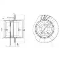 BG3943 DELPHI DELPHI BMW диск гальмівний задн. X3 E83 04-