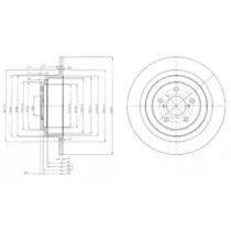 BG4154 DELPHI DELPHI SUBARU Диск тормозной задн.Legacy III,IV 98-,Outback 00-