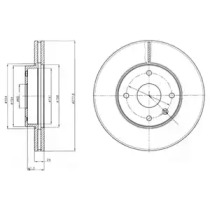 BG4193 DELPHI DELPHI CHEVROLET диск гальм передн. Epica 06-