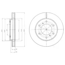 BG4257 DELPHI DELPHI MITSUBISHI диск гальм передн. L200 05-