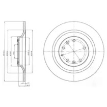 BG4318 DELPHI DELPHI MAZDA Диск торм. задн.Mazda 6 2.3