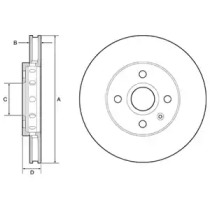BG4647C DELPHI DELPHI VW диск гальмівний передн.Up,Load,Skoda Citigo,Seat 11-