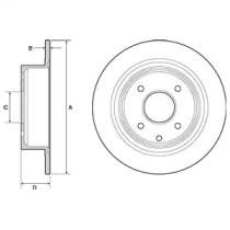 BG4666C DELPHI Гальмівний диск,комплект 2шт.