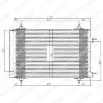 TSP0225549 DELPHI DELPHI CITROEN Конденсатор кондиционера C4 04-, PEUGEOT 307