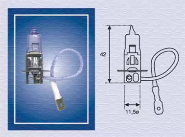 002554100000 MAGNETIMARELLI Лампа H3 24V 70W PК22s (кор.код. H3 24) (пр-во Magneti Marelli)